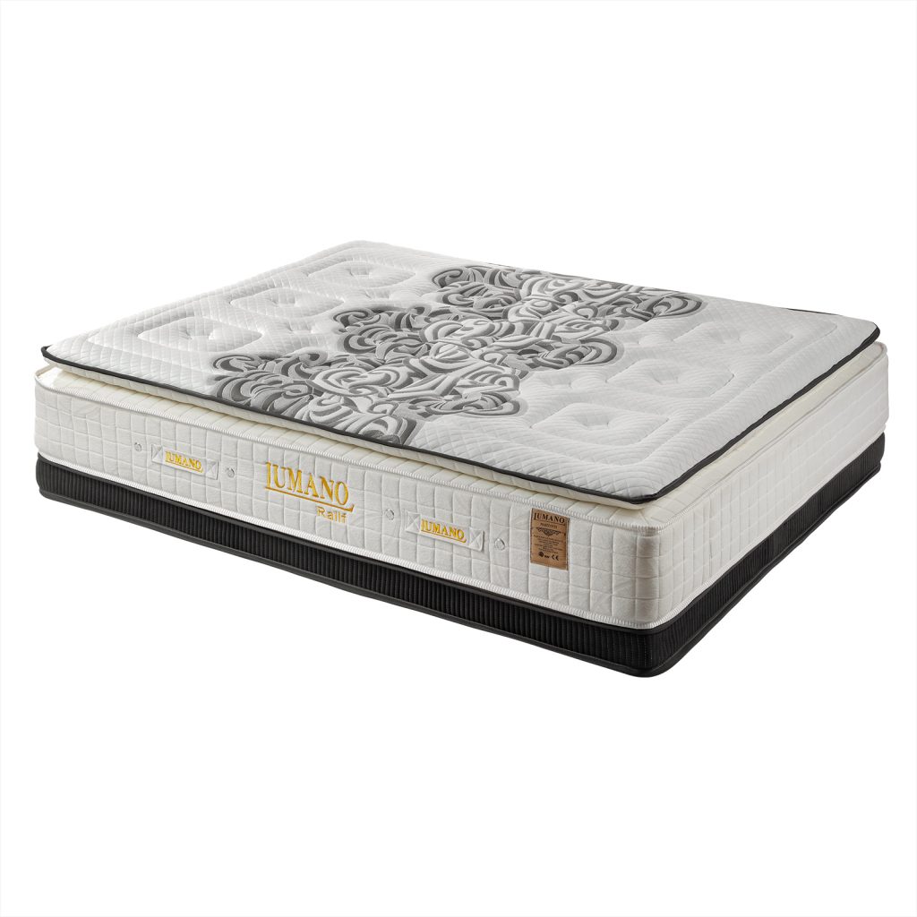تشک طبی فنری صادراتی رالف لومانو 200 × 90 اسفنج پد 6 سانتیمتری 35 کیلویی یورولوکس به عنوان پد رویه اسفنج پد 10 سانتیمتری 35 کیلویی یورولوکس به عنوان پد زیره میکروفنر بونل به قطر 2/2 میلیمتر به ارتفاع 16 سانتیمتر تقویت کنار مفتول M قاب با فوم ویژه 3 سانتیمتری دور اسکلت ترموفلت 2200 گرمی دو طرف اسکلت اسفنج 30 کیلیویی 3 سانتیمتری هر دو طرف لایه ترموباند 100 گرمی ضد حساسیت پارچه گردبافت نخ پنبه وارداتی آنتی باکتریال اسفنج دوزی شده تضمین کیفیت 15 سال